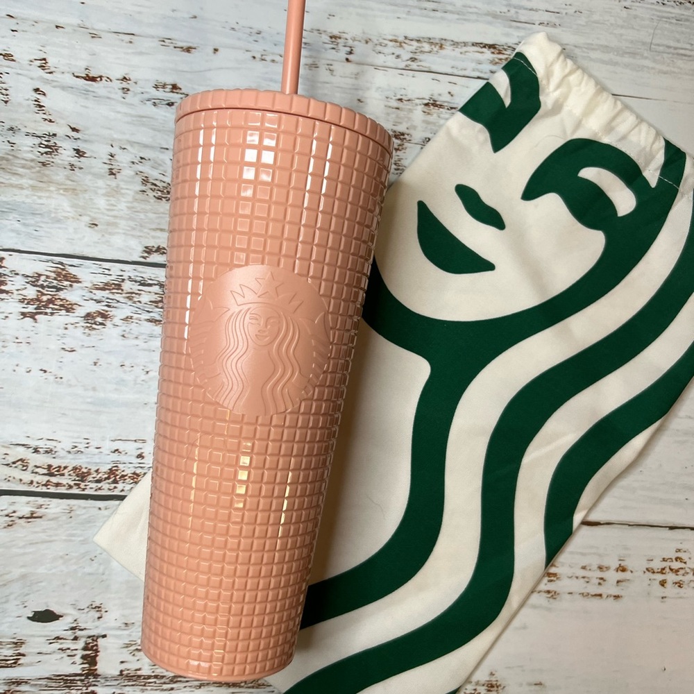 Starbucks venti grid tumbler 24oz - Thailand release (Coral Lieber)